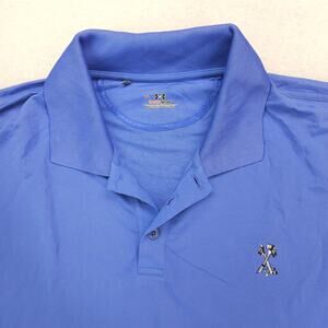Under Armour Casual Collared Short Sleeve Polo Shirt Mens Size Large L Blue